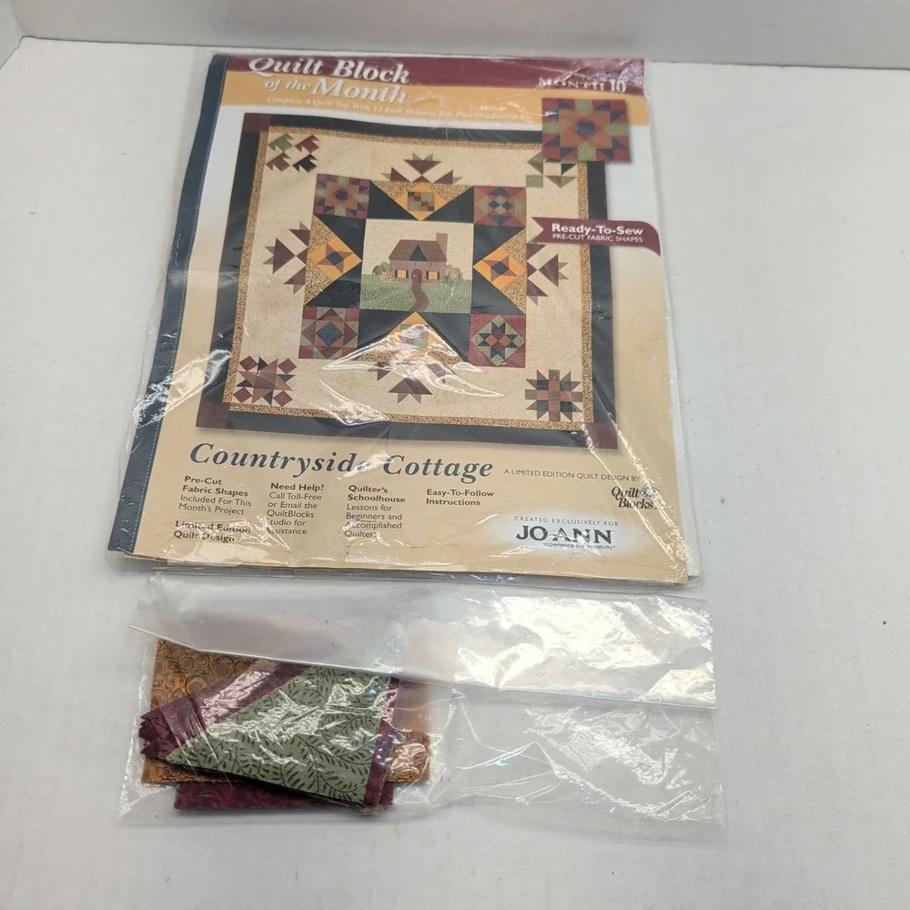 Jo-Ann Countryside Cottage Quilt Block of the Month 10 New Providence Kit